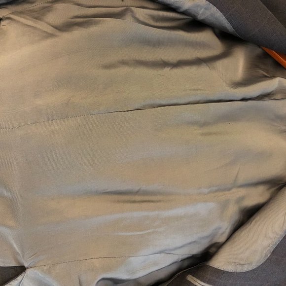 Pronto Uomo Checkered Brown Blue Sport Coat 46R - Picture 5 of 7